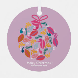 Ornement En Métal mignonette rose poule sur mesure noël