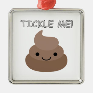 Ornement En Métal Mignonne Tickme Poop Emoji