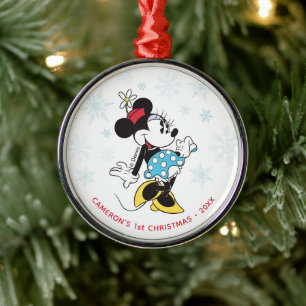 Ornement En Métal Minnie Mouse de Noël Classique