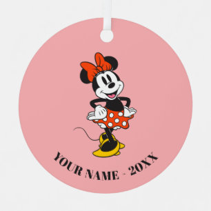 Ornement En Métal Minnie Mouse Pose Classique les Mains sur les Hanc