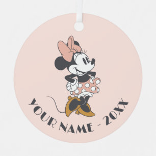 Ornement En Métal Minnie Mouse vintage douce charme à pois