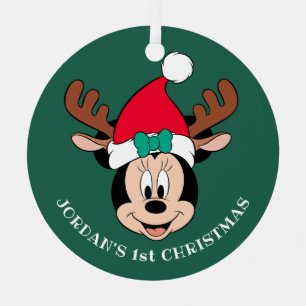 Ornement En Métal Minnie   Reindeer Antlers - Mon 1er Noël