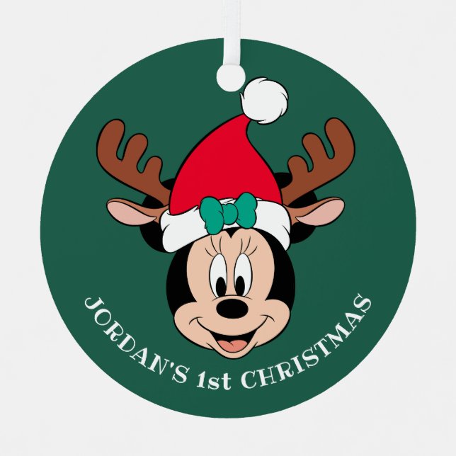 Ornement En Métal Minnie | Reindeer Antlers - Mon 1er Noël (Recto)