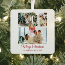 Modern Three-Photo Holiday Family Collage