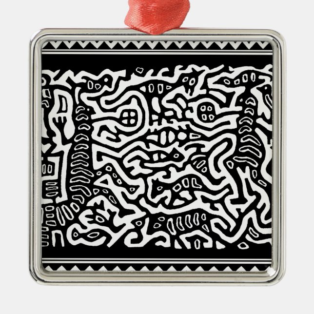 Ornement En Métal Mola Serpent Spiritueux (Devant)