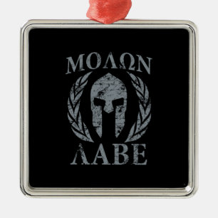 Ornement En Métal Molon Labe Grunge Armure spartiate