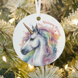 Ornement En Métal Mon Ami Unicorn Pour Elle
