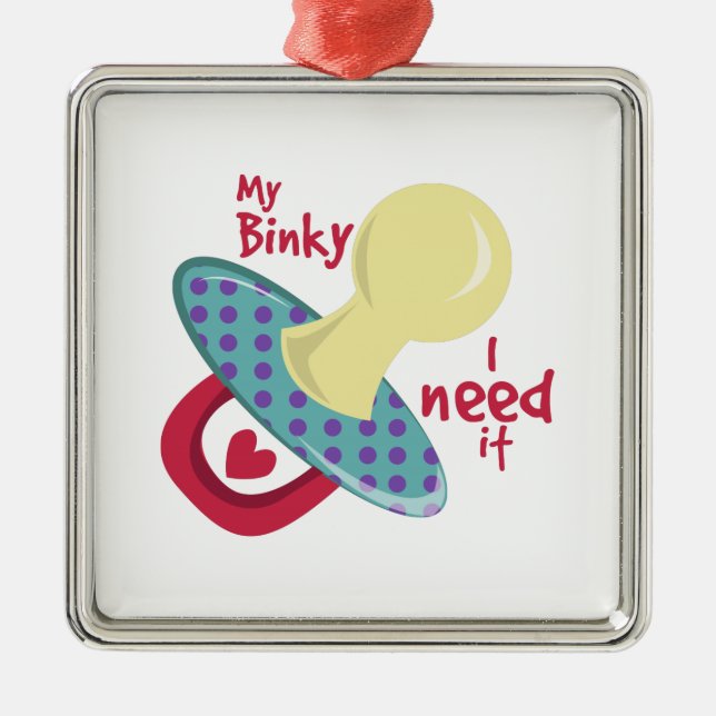 Ornement En Métal Mon Binky (Devant)