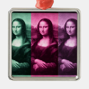 Ornement En Métal Mona Lisa Rose vert violet
