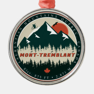 Ornement En Métal Mont-Tremblant Québec Montagnes Laurentiennes Cana
