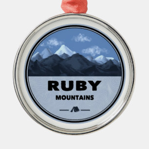Ornement En Métal Montagnes Ruby Nevada Camping