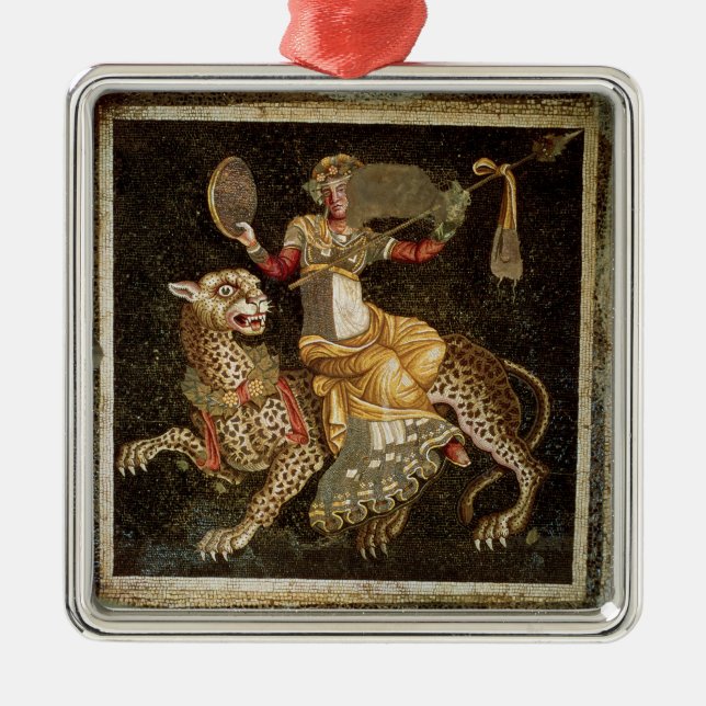 Ornement En Métal Mosaïque de Dionysus montant une ANNONCE du (Devant)