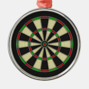 Ornement En Métal Motif Cible de flechettes. Cadeau De Hobbies Éléga