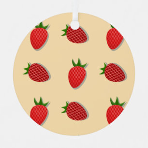 Ornement En Métal Motif de fraises pour les fruits à l'été bonnes vi