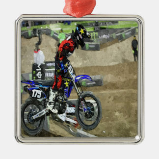 Ornement En Métal Motocross Racing