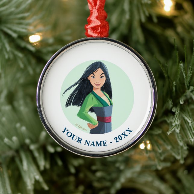 Ornement En Métal Mulan Courage à chaque étape (Arbre)