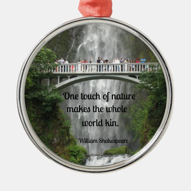 Ornement En Métal Multnomah Falls et citons la nature. (Devant)