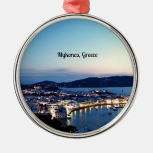 Ornement En Métal Mykonos, panorama sur la Grèce