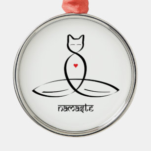 Ornement En Métal Namaste - Texte de style sanskrit.