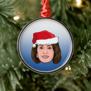 Ornement En Métal NANCY PELOSI Noël