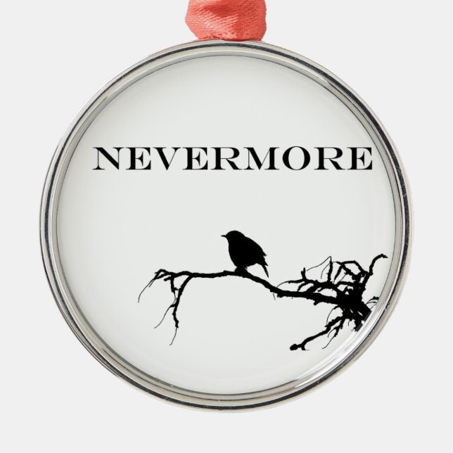 Ornement En Métal Nevermore Raven Poem Edgar Allan Poe Design (Devant)
