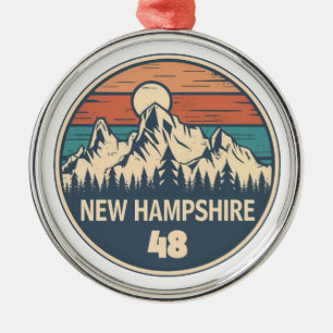 Ornement En Métal New Hampshire 48 Sunset