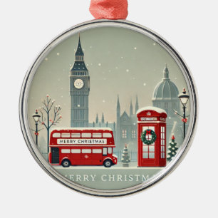 Ornement En Métal Noël à Londres Big Ben et Londres festive