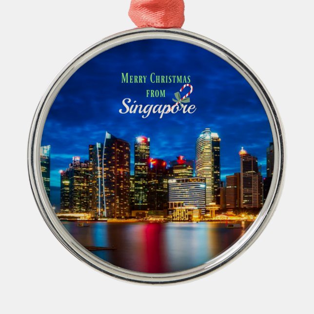 Ornement En Métal Noël à Singapour (Devant)