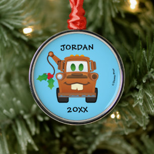 Ornement En Métal Noël aux voitures Camion Mat Tow