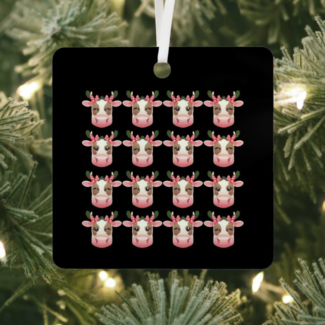 Ornement En Métal Noël Coquette vache Highland Ouest Noël (Insitu)