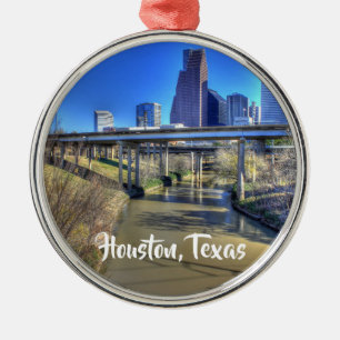 Ornement En Métal Noël de souvenir de Houston, le Texas