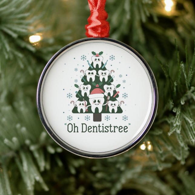 Ornement En Métal Noël Dentiste Arbre Dentaire Oh Dentistree dent (Arbre)