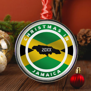 Ornement En Métal Noël en Jamaïque vacances en Jamaïque