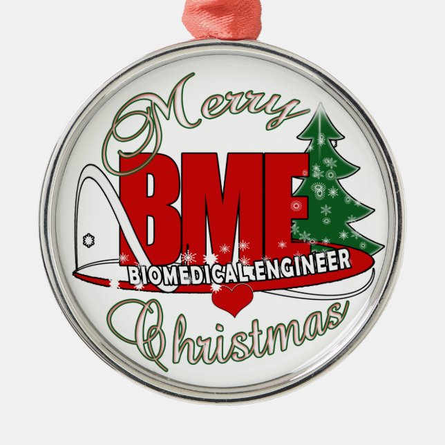 ORNEMENT EN MÉTAL NOËL EST DEVENU INGÉNIEUR BIOMÉDICAL (Devant)