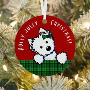 Ornement En Métal Noël KiniArt Westie