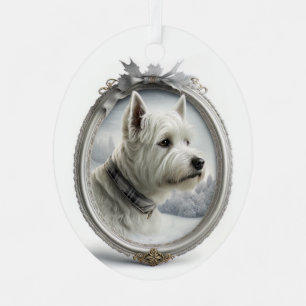 Ornement En Métal Noël Westie