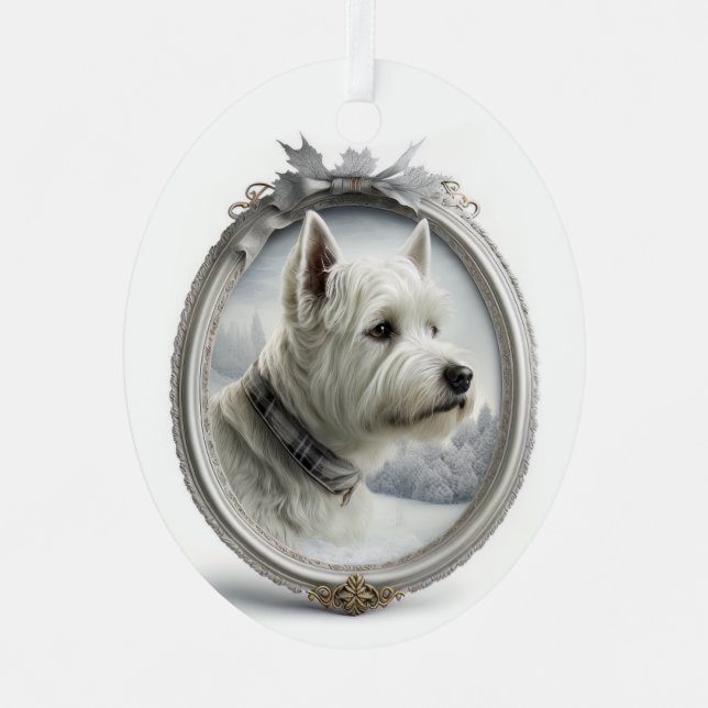 Ornement En Métal Noël Westie (Recto)