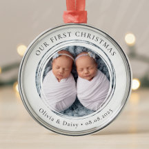 Nos premiers jumeaux de Noël Nouveau bébé photo Ke