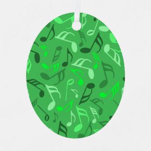 Ornement En Métal Notes de musique vert