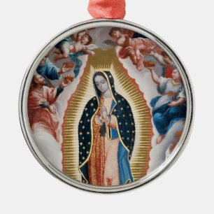 ORNEMENT EN MÉTAL NOTRE DAME DE GUADALUPE PRIE POUR NOUS