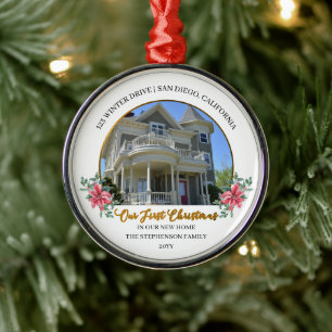 Ornement En Métal Notre premier Noël dans notre nouvelle maison Pho