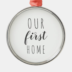 Ornement En Métal Notre première maison typographie Moderne Ferme Ma