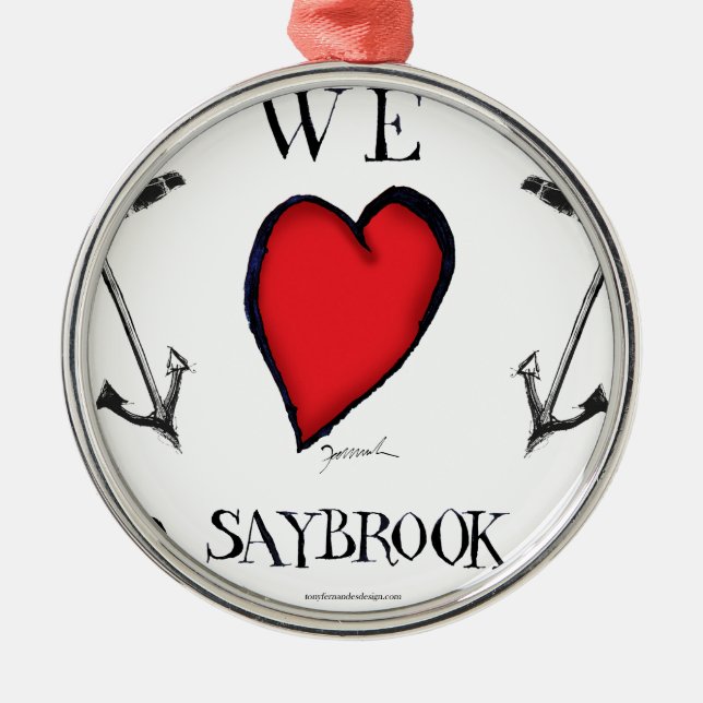 Ornement En Métal nous aimons le vieux saybrook le Connecticut (Devant)