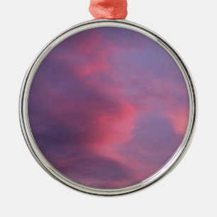 Ornement En Métal Nuages roses bleus