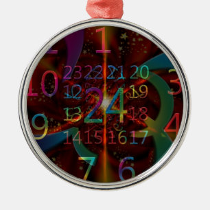 Ornement En Métal Numéros psychadéliques motif, design fascinant