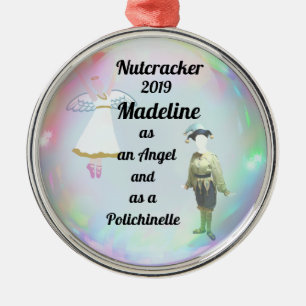 Ornement En Métal Nutcracker Ornament - Angel and Polichinelle
