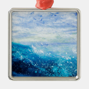 Ornement En Métal Ocean wave painting, sea foam