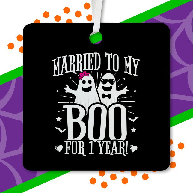 Ornement En Métal Octobre Mariage Anniversaire Funny 1er Anniversair (Créateur téléchargé)