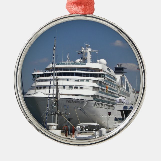 Ornement En Métal Odyssée de Seabourn de bateau de croisière (Devant)