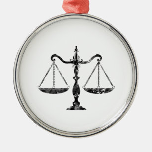 Ornement En Métal Œuvre d'art de la balance de la justice